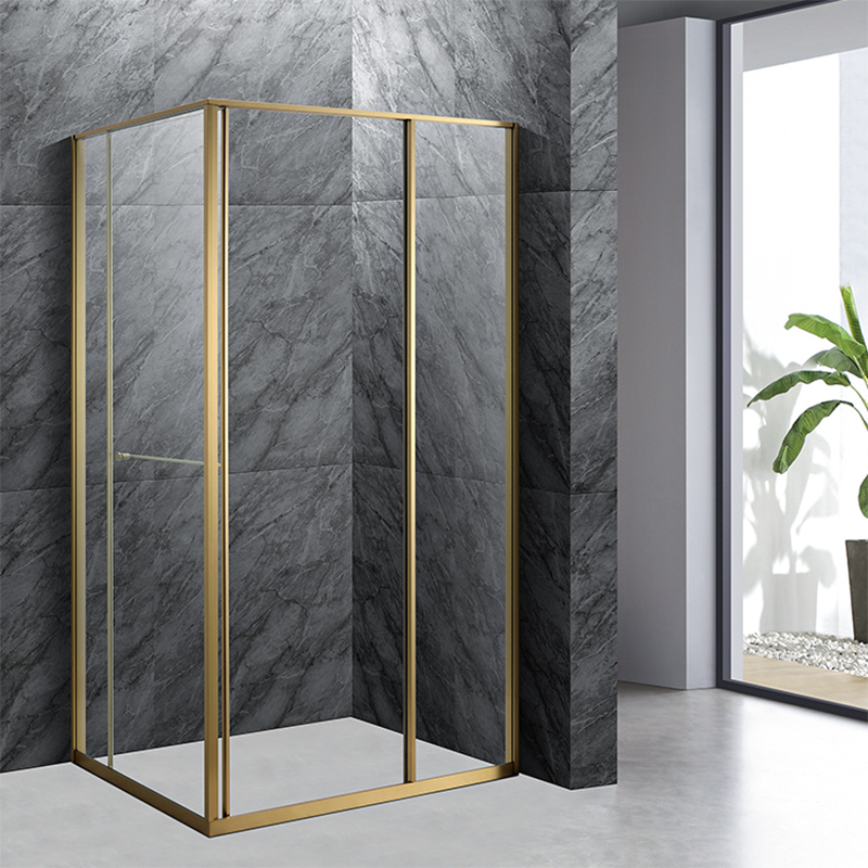 Porte de douche à charnière pivotante sans cadre en verre trempé
