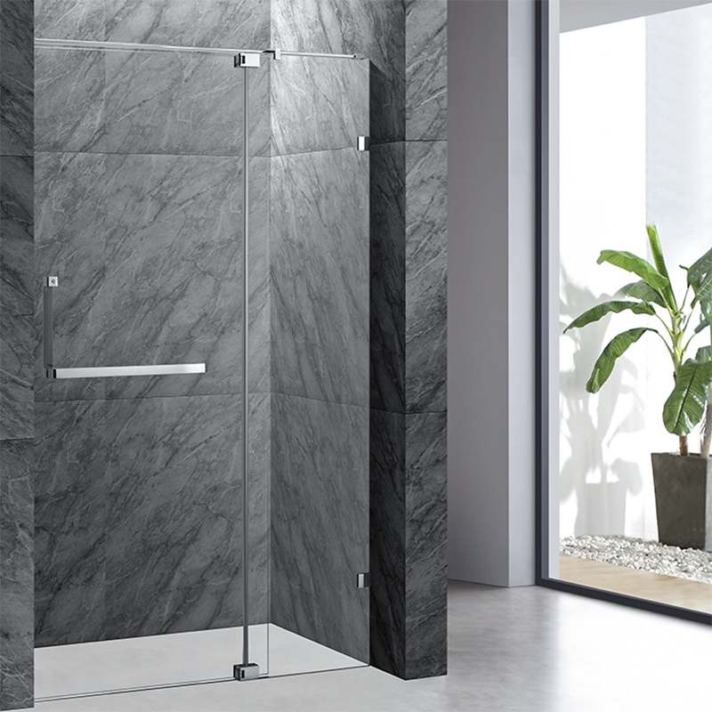 Porte de douche pivotante avec verre trempé transparent Sgcc